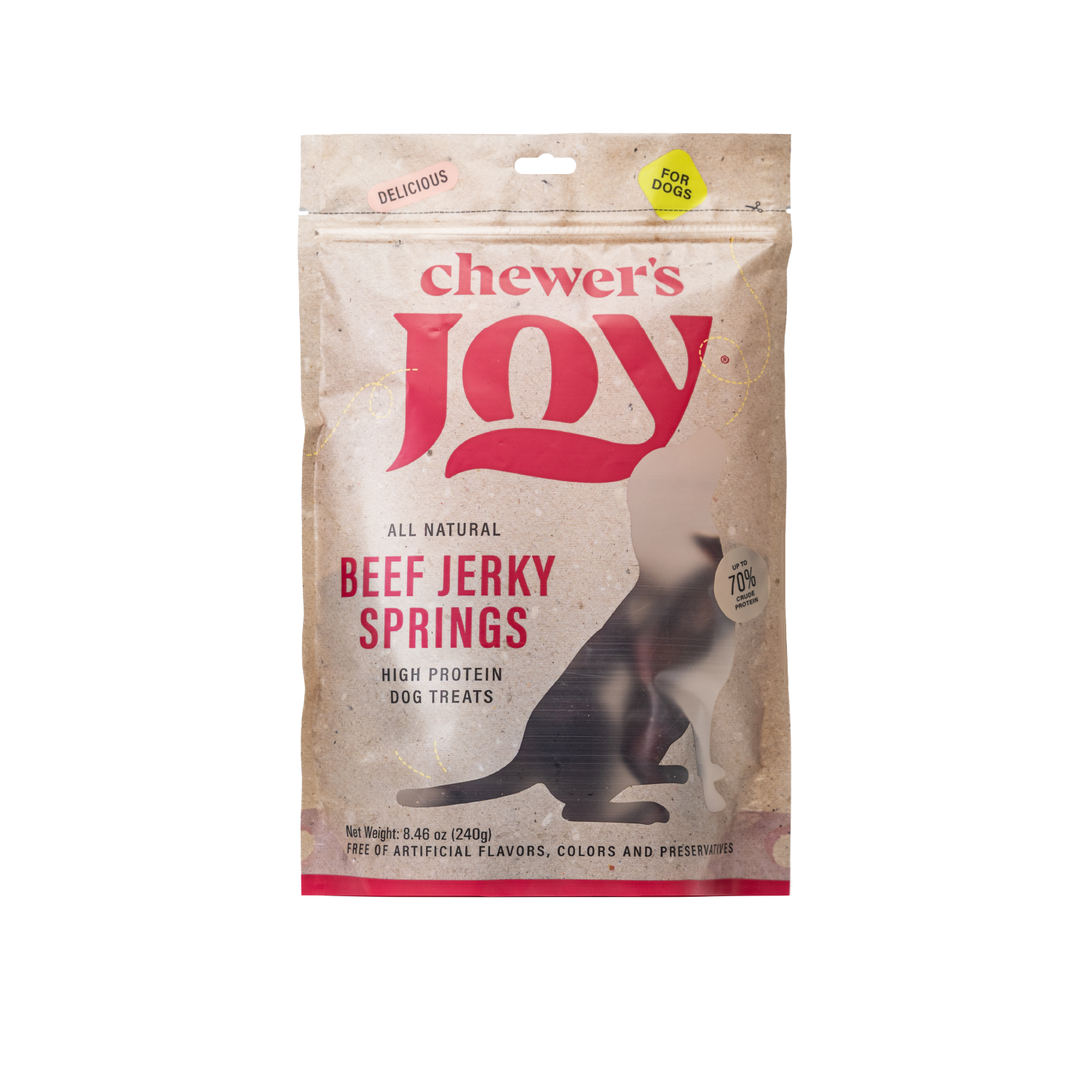 Beef Jerky Spring Sticks for Dogs – 7-8" (12 Count)
