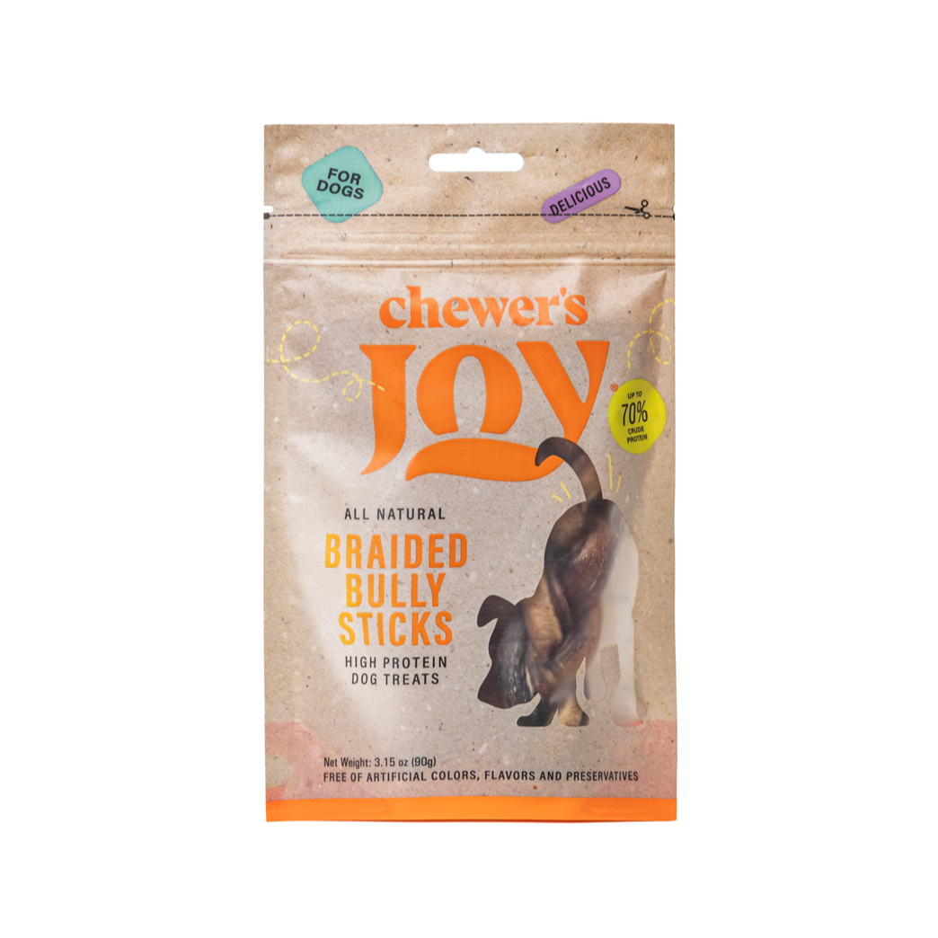 Braided Bully Sticks for Dogs – 5-6