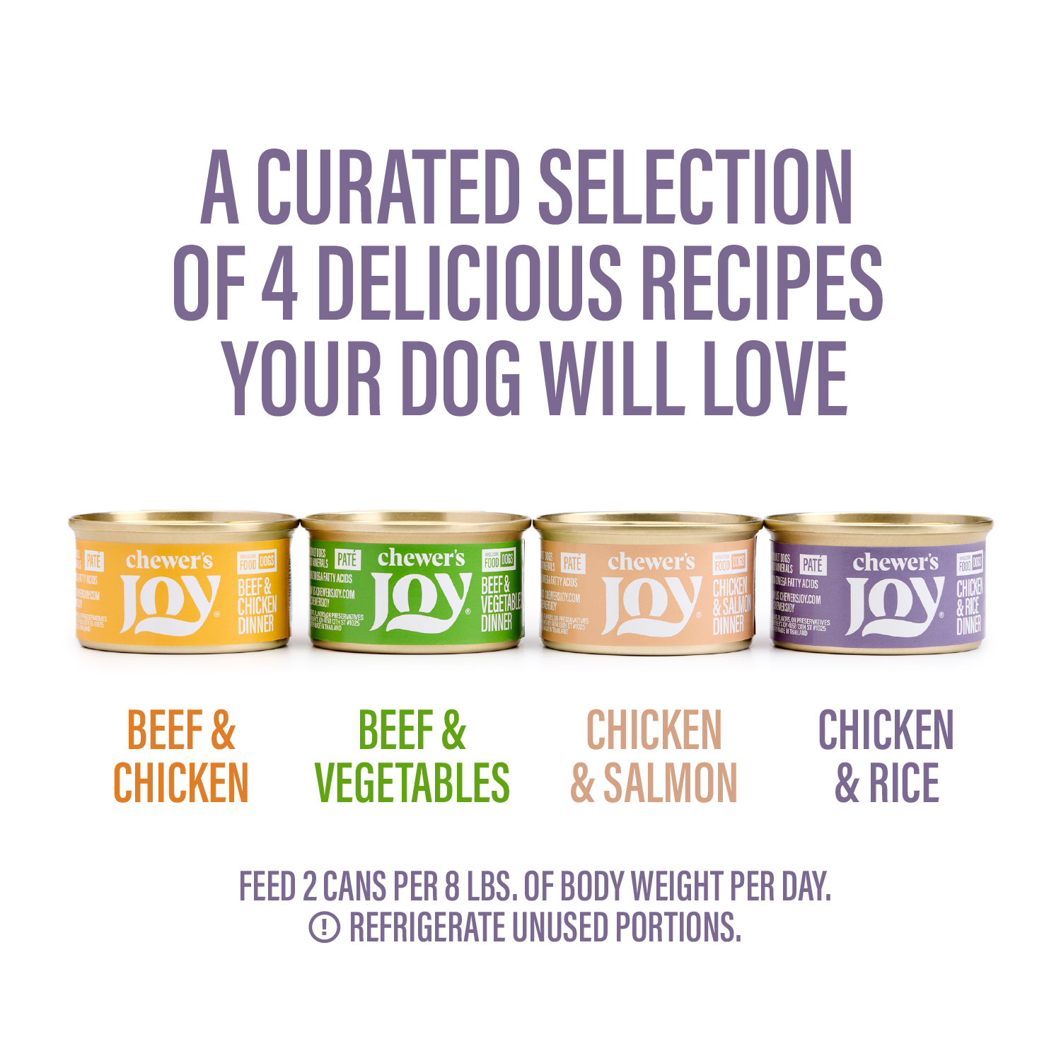 Variety Pack Dinner for Dogs – 4 Flavors