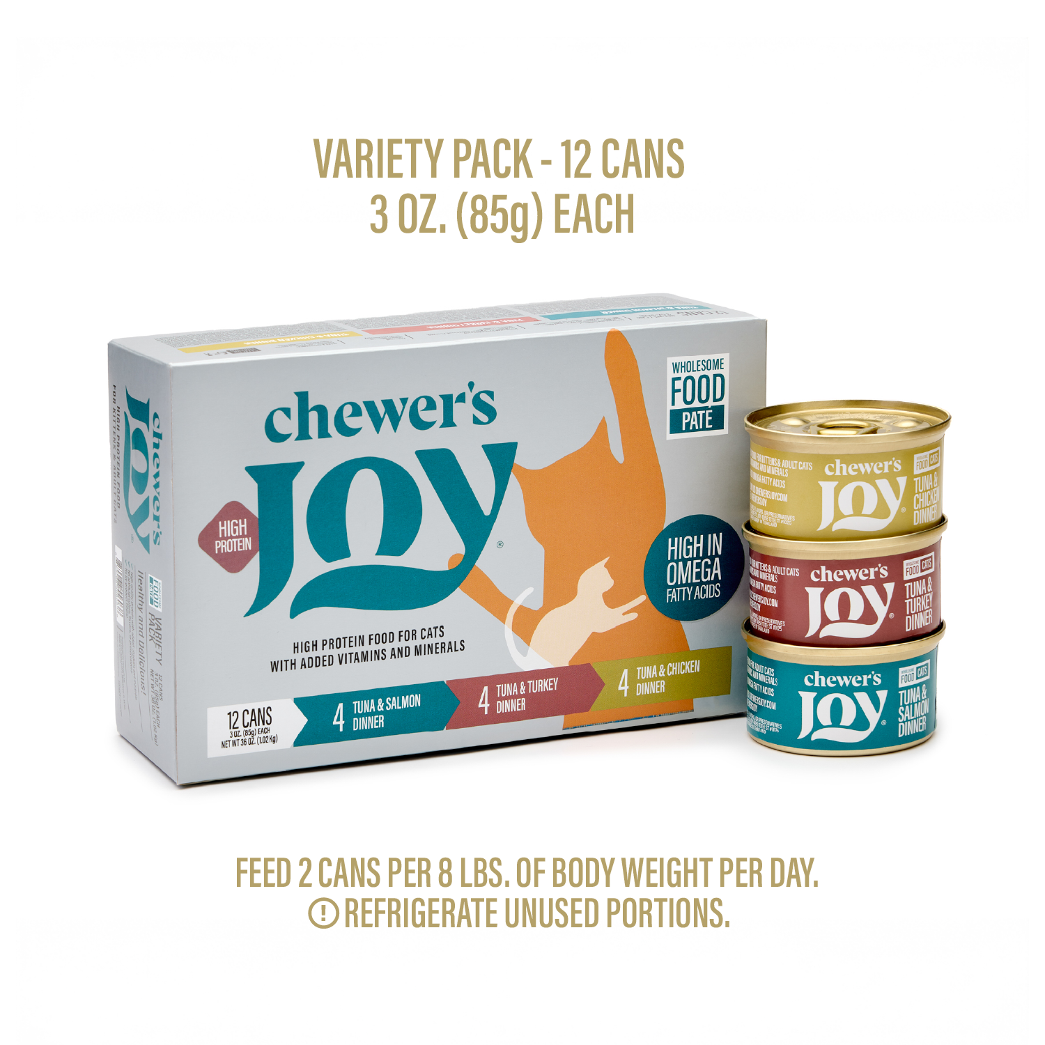 Variety Pack Dinner for Cats – 3 Flavors