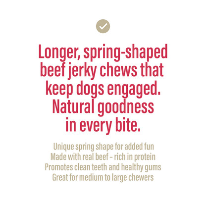 Beef Jerky Spring Sticks for Dogs – 7-8" (12 Count)