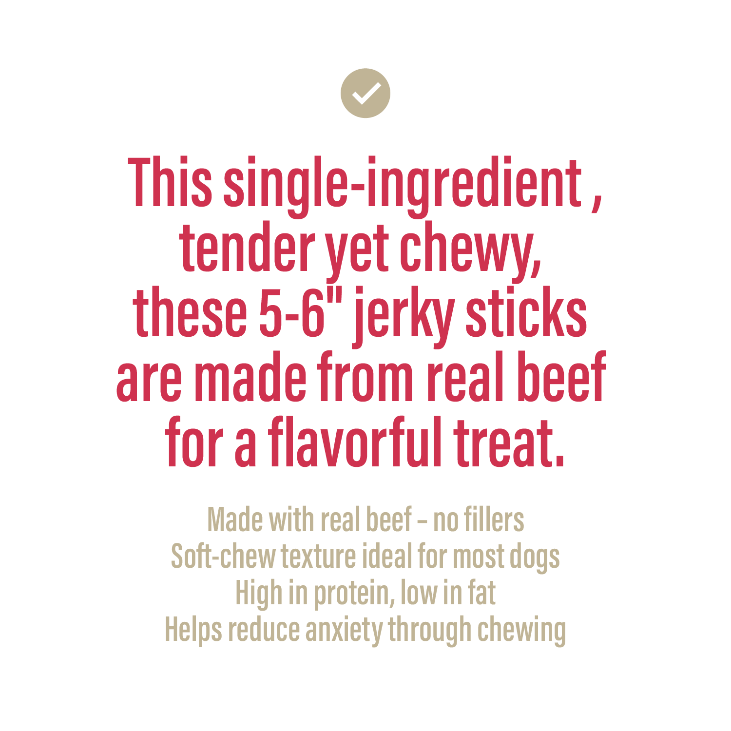 Beef Jerky Sticks for Dogs – 5-6" (8oz)