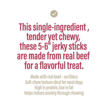 Beef Jerky Sticks for Dogs – 5-6" (8oz)