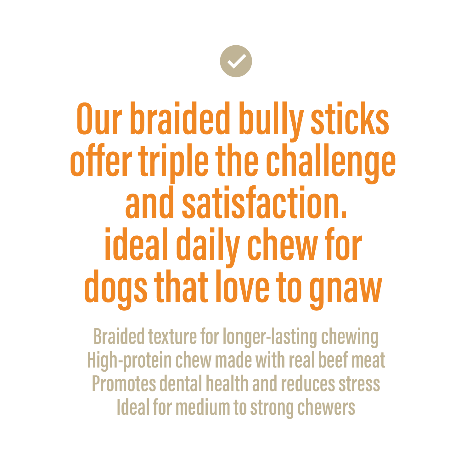 Braided Bully Sticks for Dogs – 5-6" (3 Count)