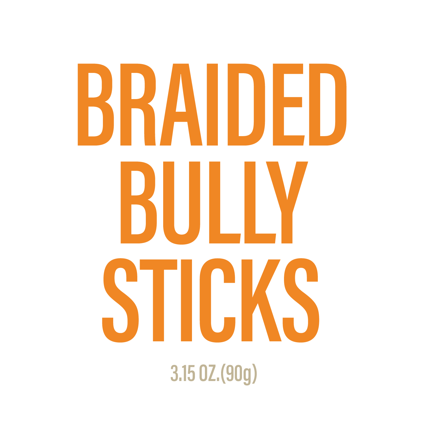 Braided Bully Sticks for Dogs – 5-6" (3 Count)