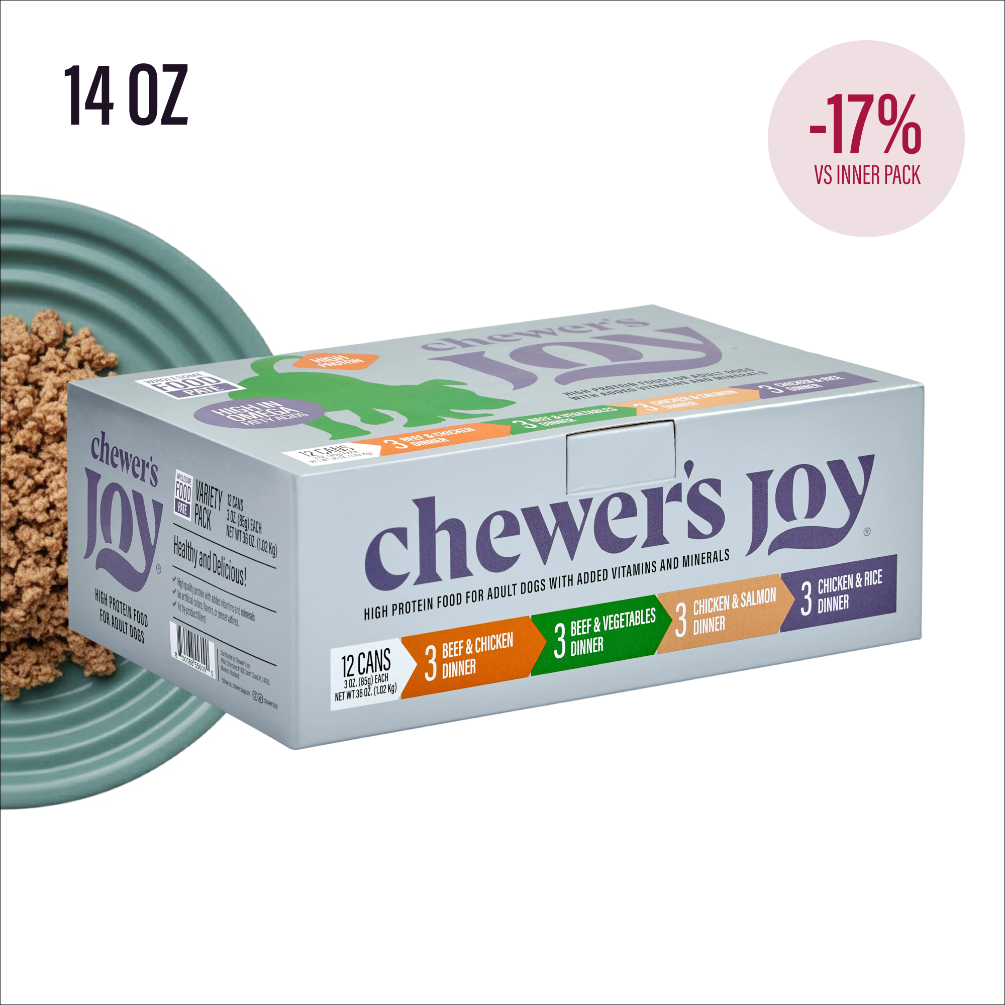 Variety Pack Dinner for Dogs – 4 Flavors