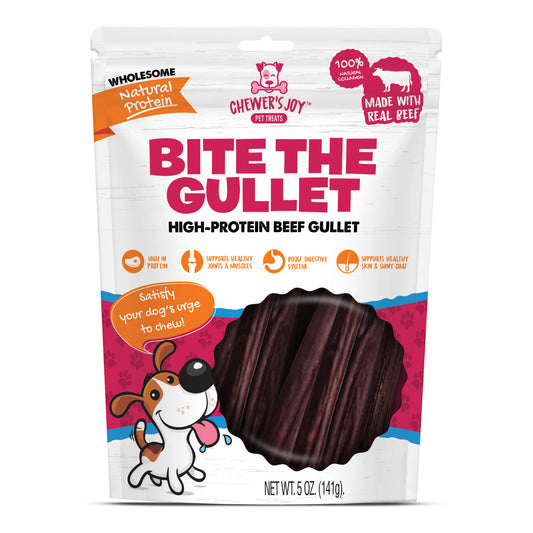 Chewer's Joy Bite the Gullet dog treats