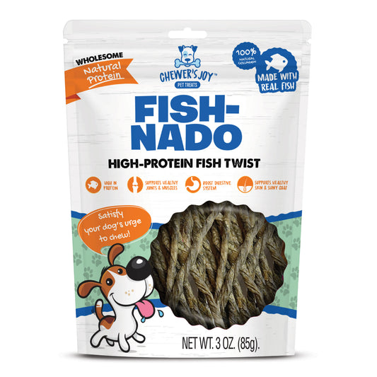 Chewer's Joy Fish-Nado dog treats