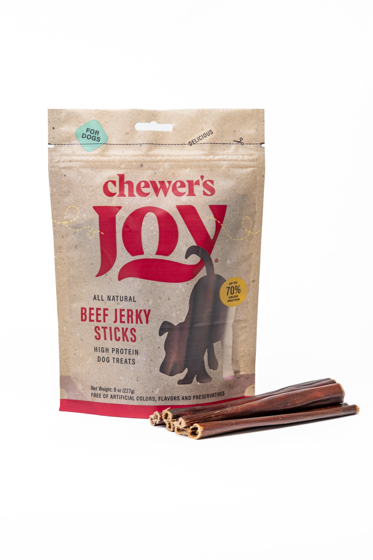Beef Jerky Sticks for Dogs – 5-6" (8oz)