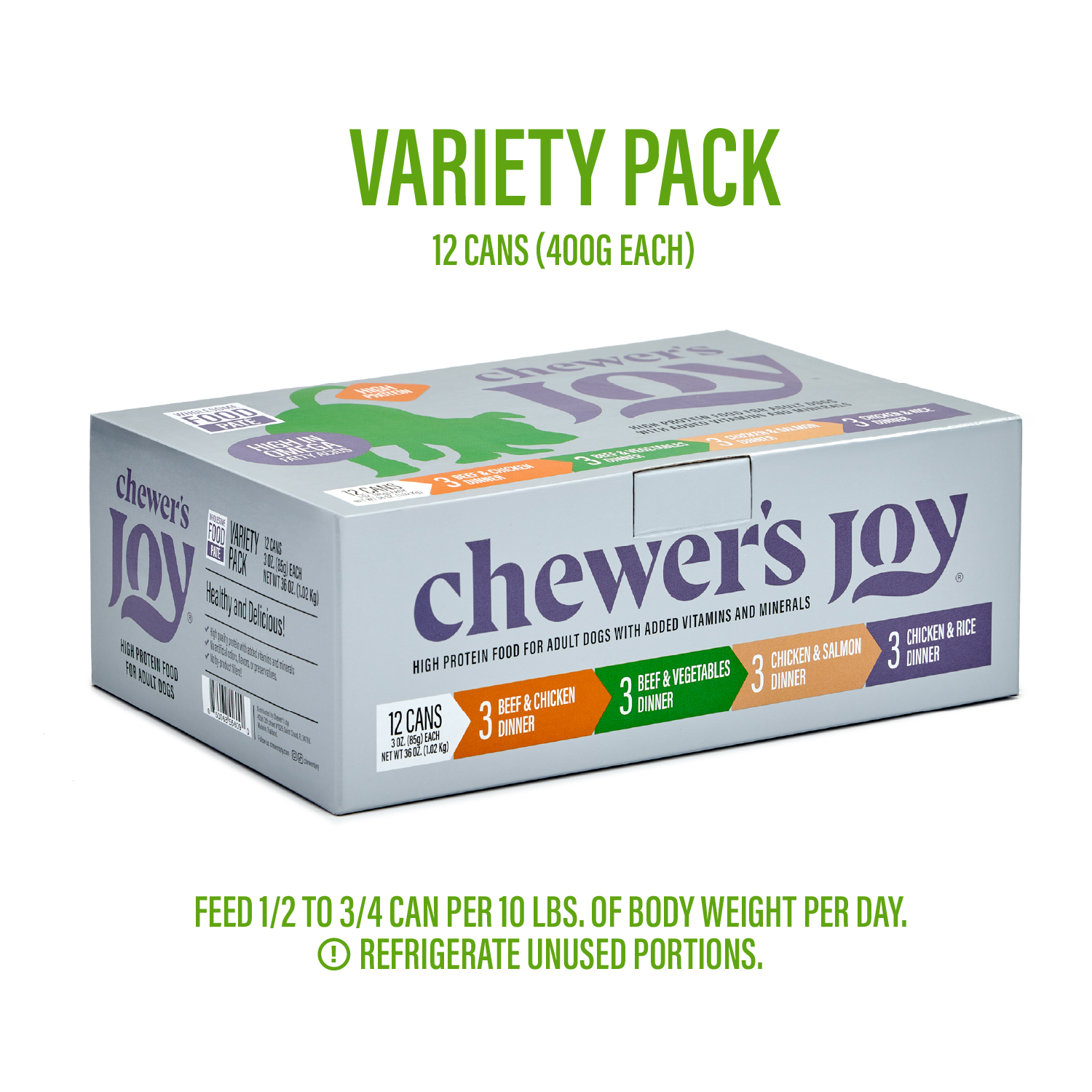 Variety Pack Dinner for Dogs – 4 Flavors
