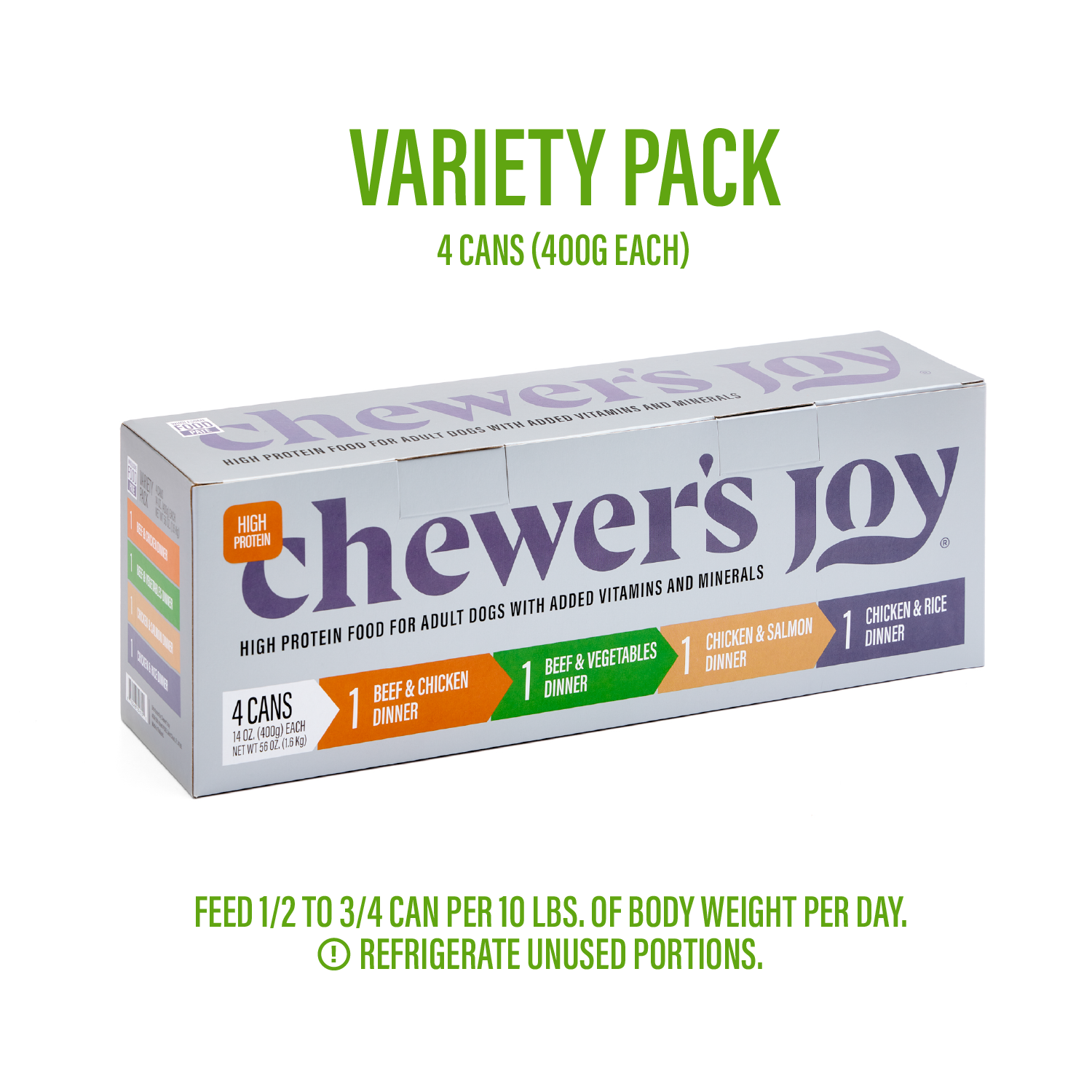 Variety Pack Dinner for Dogs – 4 Flavors