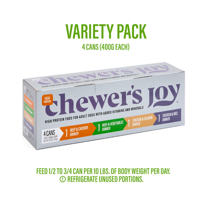 Variety Pack Dinner for Dogs – 4 Flavors