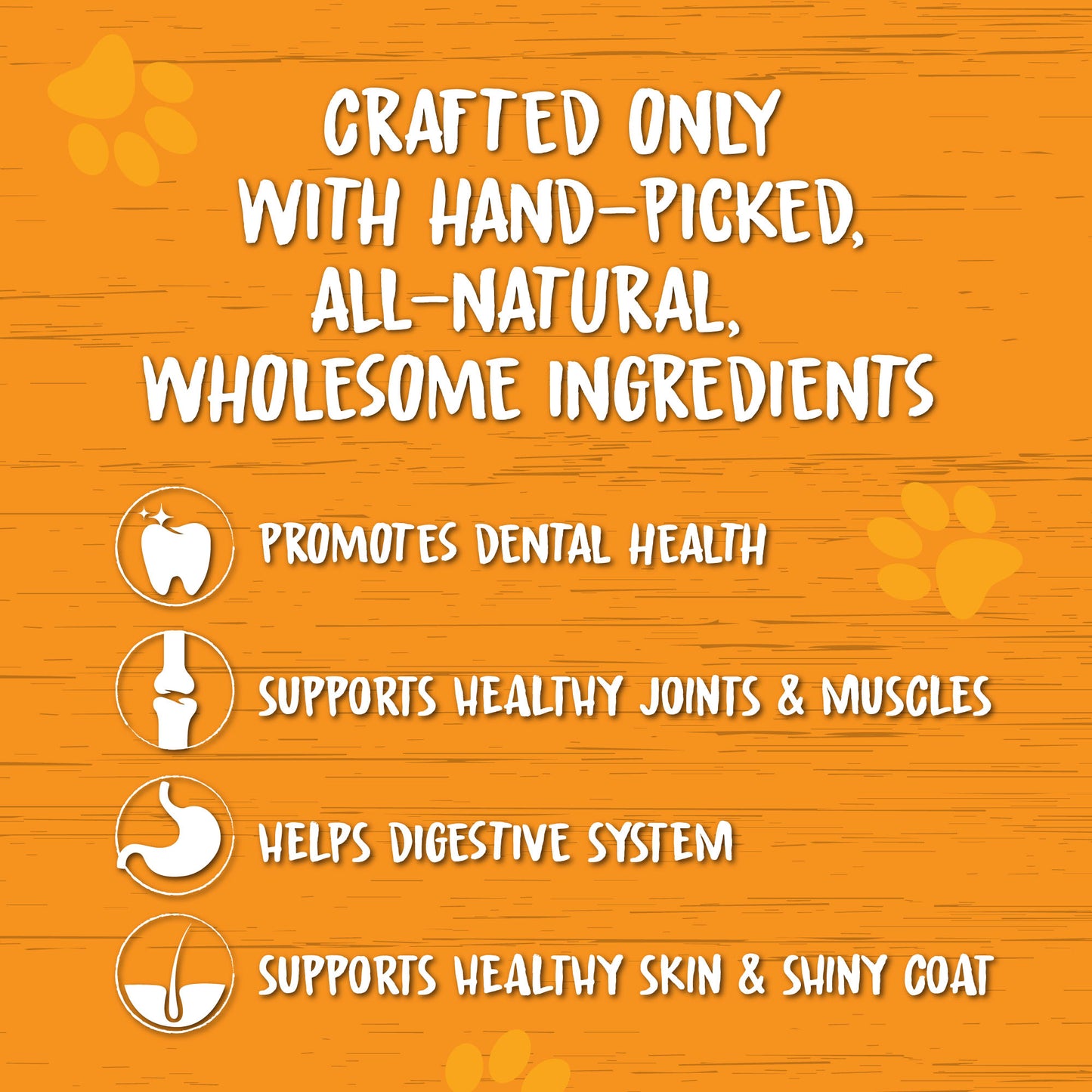 Chewer's Joy Variety Bundle: One of each 15pk collagen spring sticks, 15pk chicken glazed collagen tidbits, and 15pk tripe twist